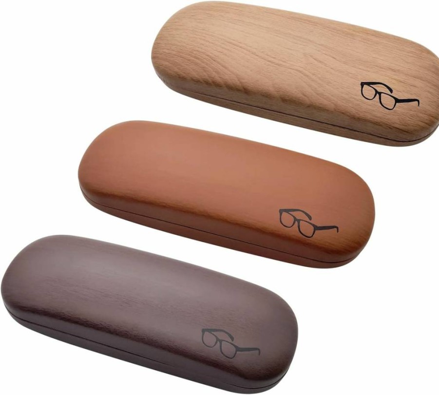 HSYMQ 3 Pack Hard Shell Glasses Case for Men & Women - Durable Eyeglass and Sunglasses Storage Carry Case