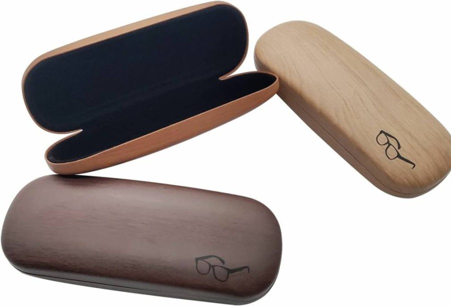 HSYMQ 3 Pack Hard Shell Glasses Case for Men & Women - Durable Eyeglass and Sunglasses Storage Carry Case