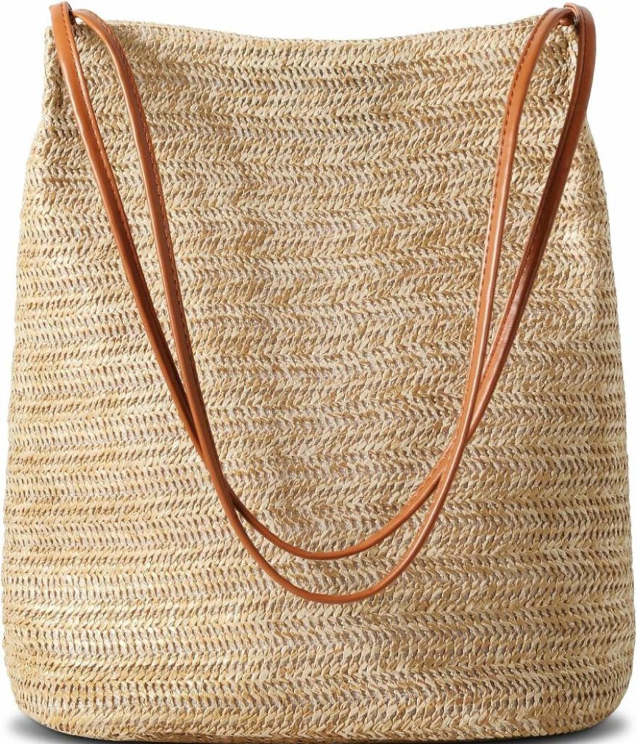Tavaleu Women's Straw Beach Bag - Summer Fashion Tote Handbag & Shoulder Purse for Outdoor Travel