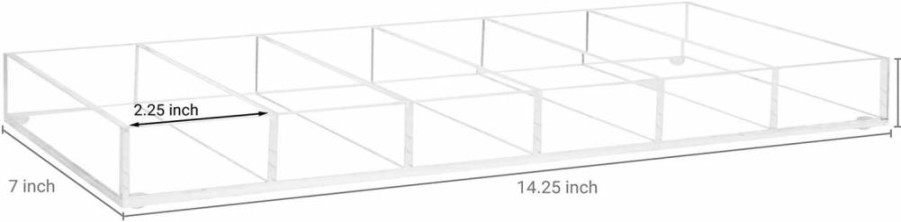 MyGift Acrylic Sunglass & Eyeglass Organizer Display Tray - Jewelry and Makeup Storage Holder for Drawer or Countertop