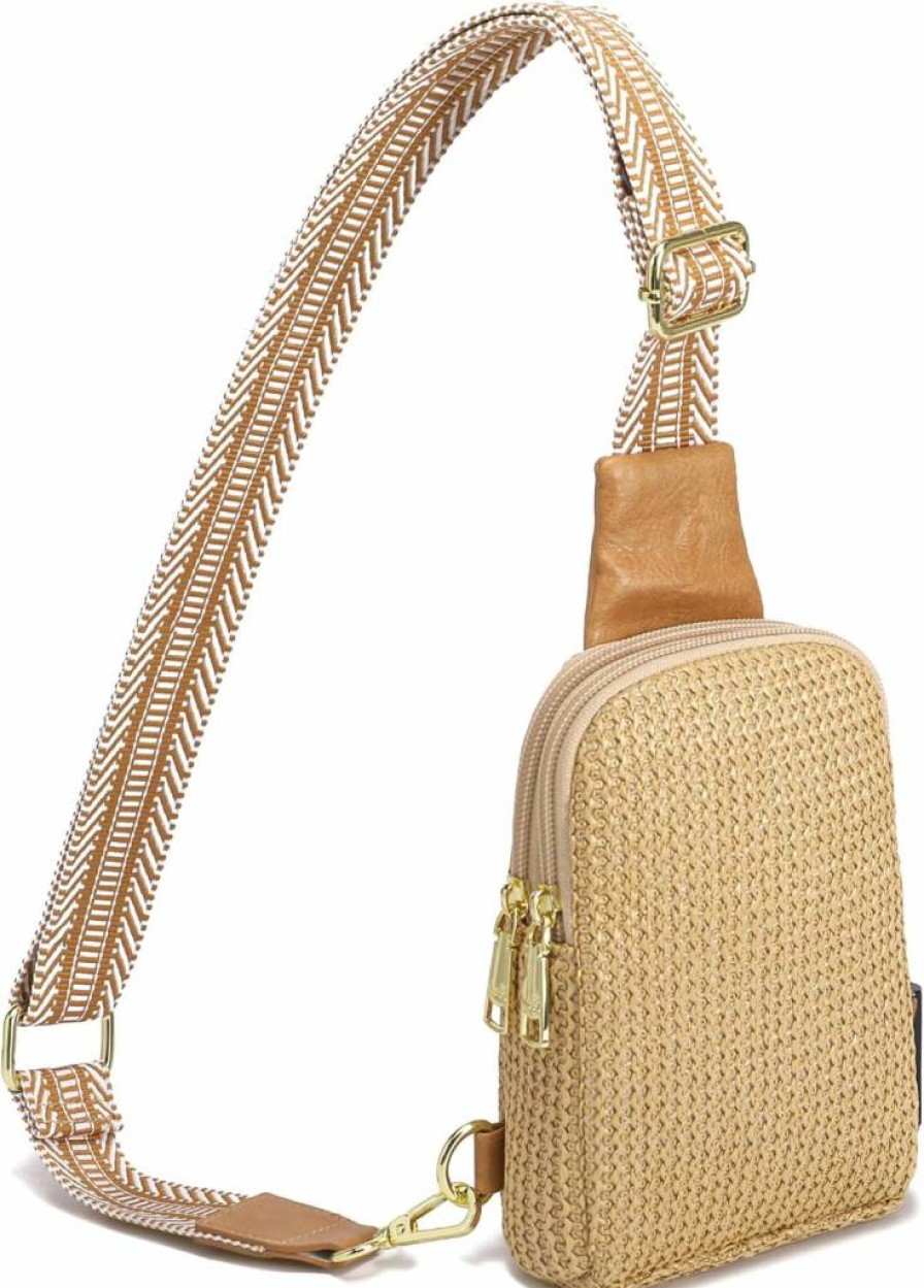 INICAT Women's Rattan Woven Crossbody Bag - Summer Straw Beach Sling Purse for 2025