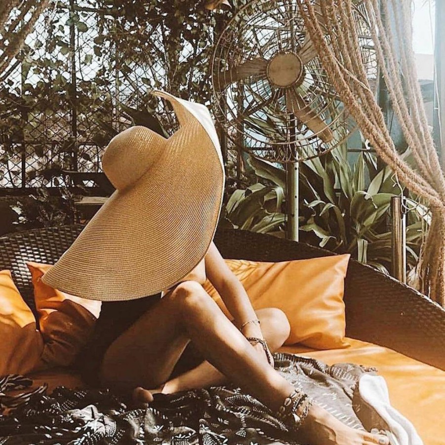 ohaayoo Women's Oversized Floppy Sun Hat - UPF 50+ Wide Brim Straw Beach Hat, Foldable & Travel-Friendly Summer Hat
