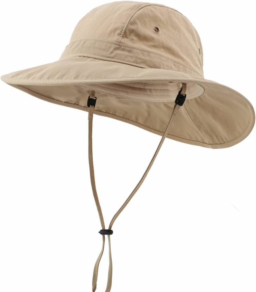 Home Prefer UPF 50+ Men's Wide Brim Bucket Hat - Summer Sun Protection Safari & Fishing Hat for Outdoor Activities