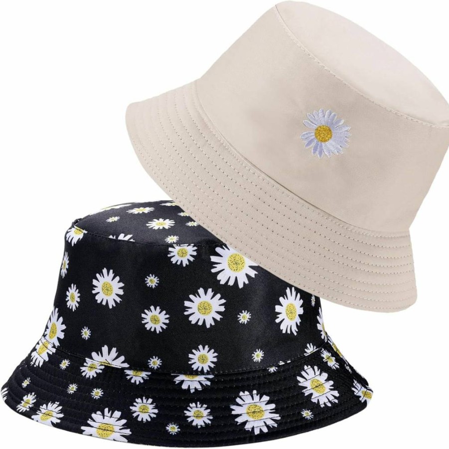 Zkptops Women's Reversible Cotton Bucket Hat – Summer Beach Travel Sun Hat for Fishing & Outdoor Activities