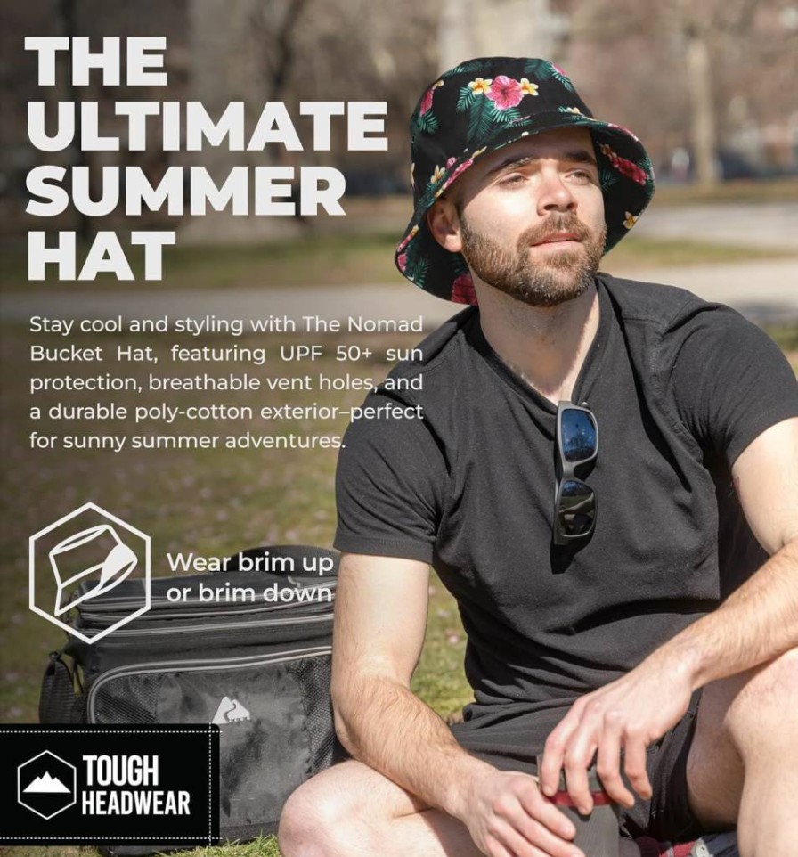Tough Headwear Summer Bucket Hat for Women & Men – UV Protection Fisherman Beach Sun Hat