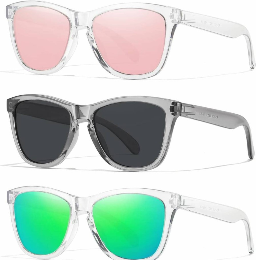 ELITERA Polarized Sunglasses for Women & Men - Retro Mirror Lens UV400 Protection for Driving, Fishing, Outdoor Activities