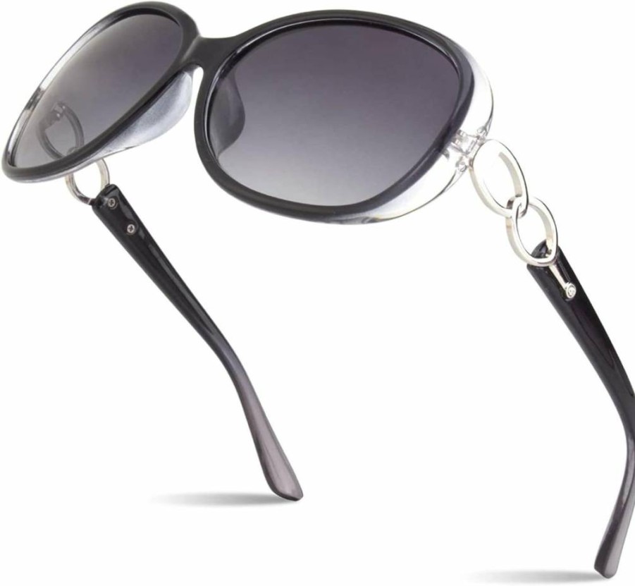 Sunier Women's Polarized Oversized Sunglasses – 100% UV400 Protection, Trendy Fashion Shades (Model S85)