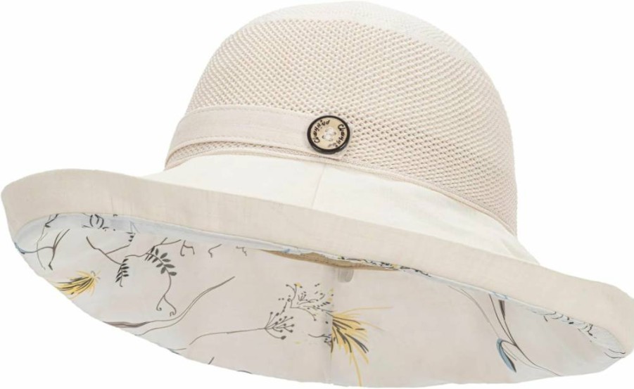 UTOWO Women's Summer UV Protection Wide Brim Packable Bucket Hat - Foldable Mesh Beach Sun Hat for Travel