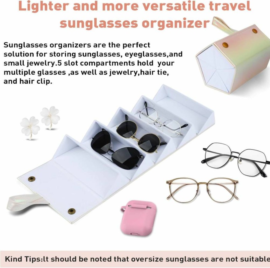 Ticacos Multi-Pair Travel Sunglasses Case Organizer for Women & Men - Durable Glasses Storage Holder for Eyewear Protection On The Go