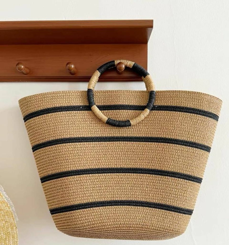TOFUNTOY Large Woven Straw Beach Bag for Women - Summer Vacation Tote, Holiday Essentials, Durable & Stylish Carryall
