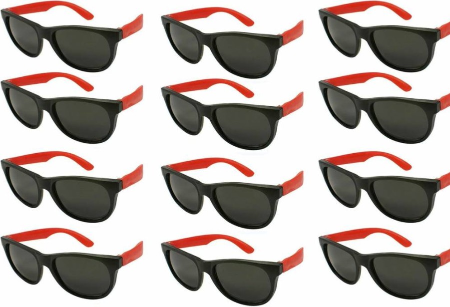 EDGEIWEAR 80S Retro Neon Sunglasses for Adults - CPSIA Certified Lead-Free Party Glasses, UV Protection, Rave & Festival Accessories