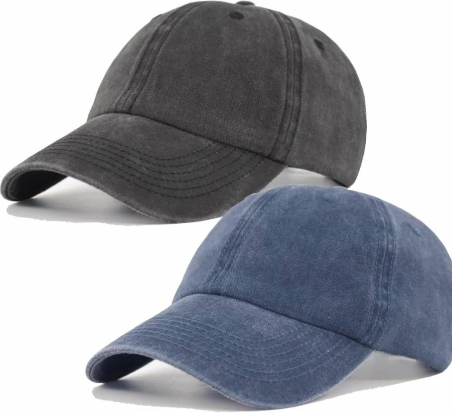 TSSGBL Vintage Washed Cotton Baseball Cap - Adjustable Distressed Dad Hat for Men & Women (S/M/L/XL) Unstructured Low Profile Design