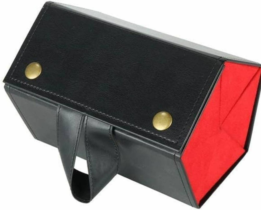 Mowsug Premium Leather Foldable Hanging Sunglasses Organizer Case - Multi Glasses Storage Box for Travel, Men & Women