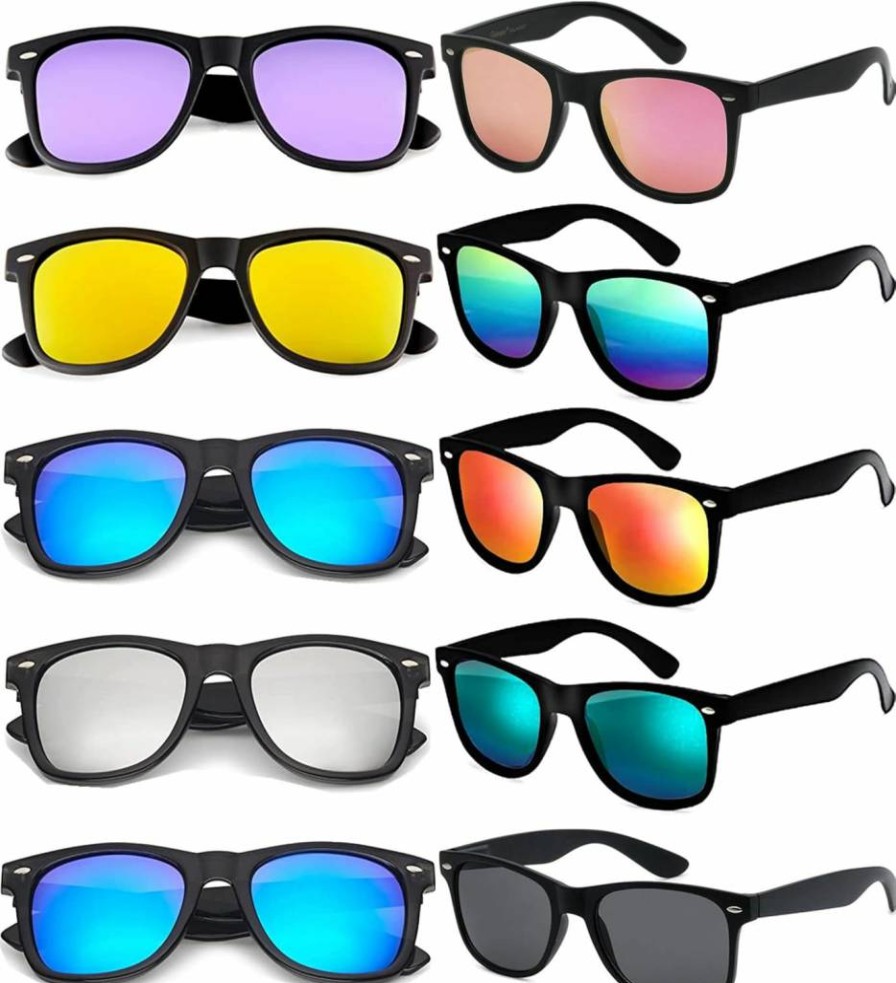 Eyegla 80S Retro Party Sunglasses Bulk Pack - 8/10/20/30 Pack Adult Shades for Costume & Favor Supplies