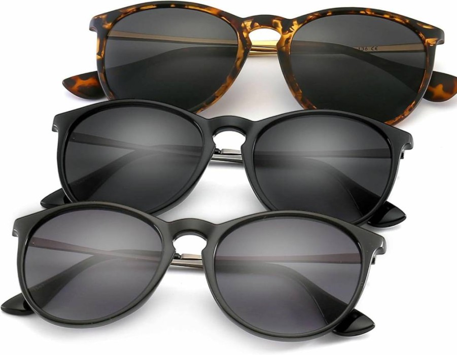 SUNGAIT Retro Round Sunglasses for Women & Men – Classic Vintage Style, Trendy UV Protection Shades