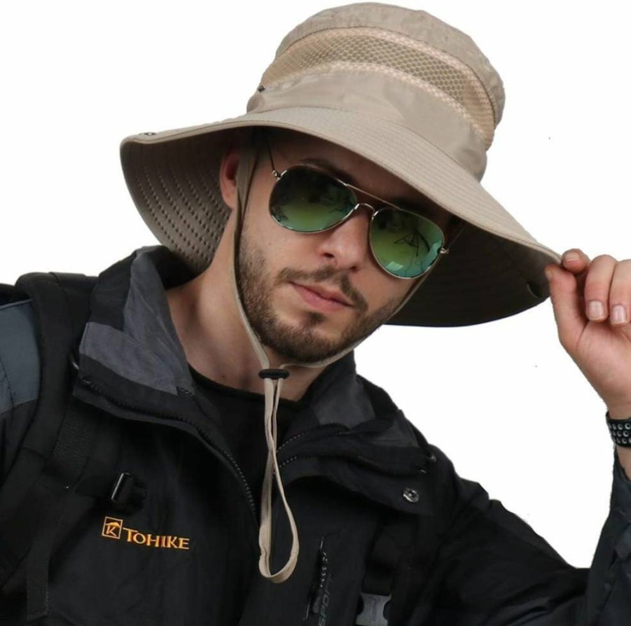 CAMOLAND Men's Wide Brim Sun Hat for Fishing & Outdoor UV Protection