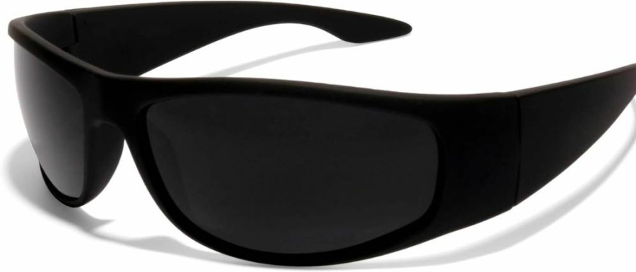 ShadyVEU Vintage Retro Sunglasses – Super Dark Black UV Protection Lenses, 80s Inspired Shades with Spring Hinge