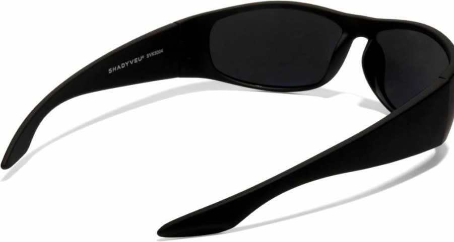ShadyVEU Vintage Retro Sunglasses – Super Dark Black UV Protection Lenses, 80s Inspired Shades with Spring Hinge