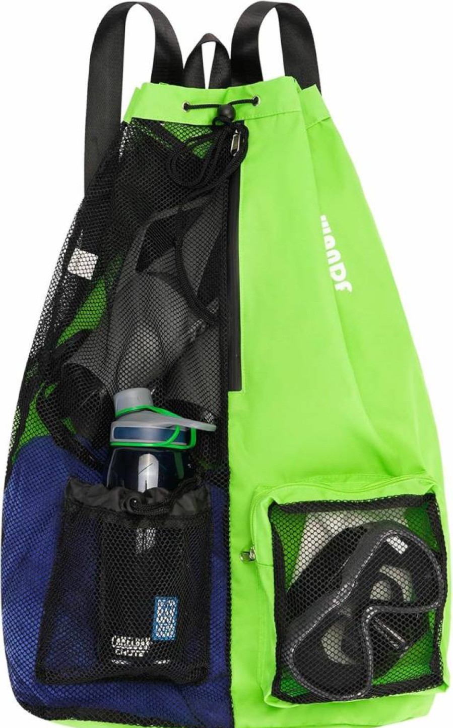 WANDF Mesh Swim Backpack with Wet Pocket - Waterproof Drawstring Gym Bag for Swimming, Workout & Sports Gear