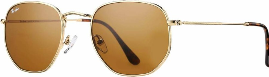 Pro Acme Hexagonal Sunglasses for Women & Men – 100% UV Protection, Real Glass Lenses, Lightweight Square Frame