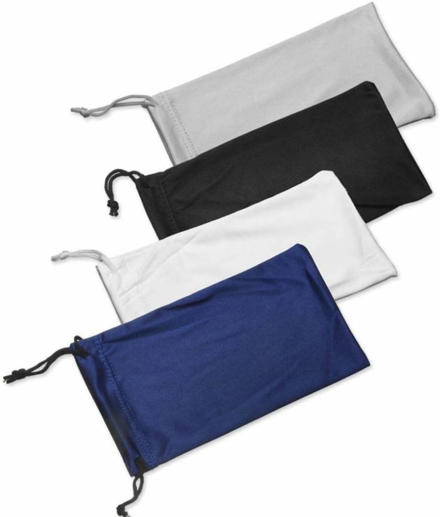 THE BIRCH & CO. Microfiber Cleaning Pouch for Sunglasses & Glasses – 4X Storage Case for Eyewear Gadgets