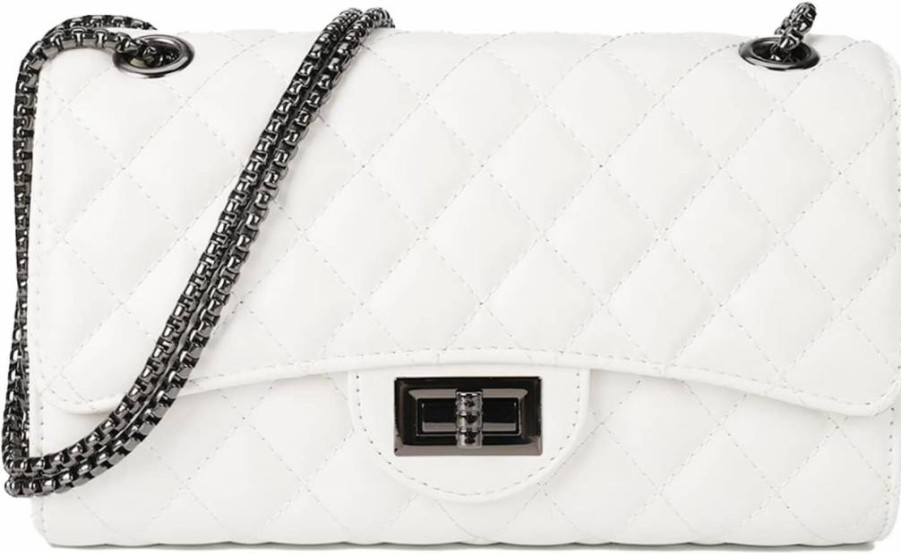 Gladdon Quilted Crossbody Bag for Women - Stylish Shoulder Purse with Chain Strap, Designer Handbag for Trendy Ladies