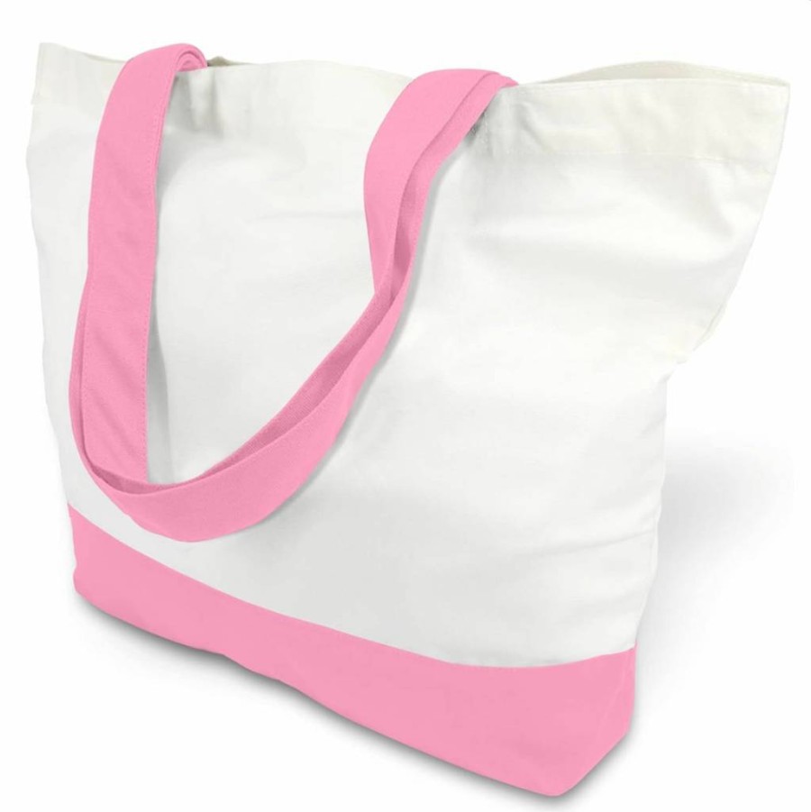 TOPDesign 12oz Cotton Canvas Tote Bag - Reusable Super Strong Grocery Shopping Bag, DIY Craft Tote with Two-Tone Design (1-Pack, Large)