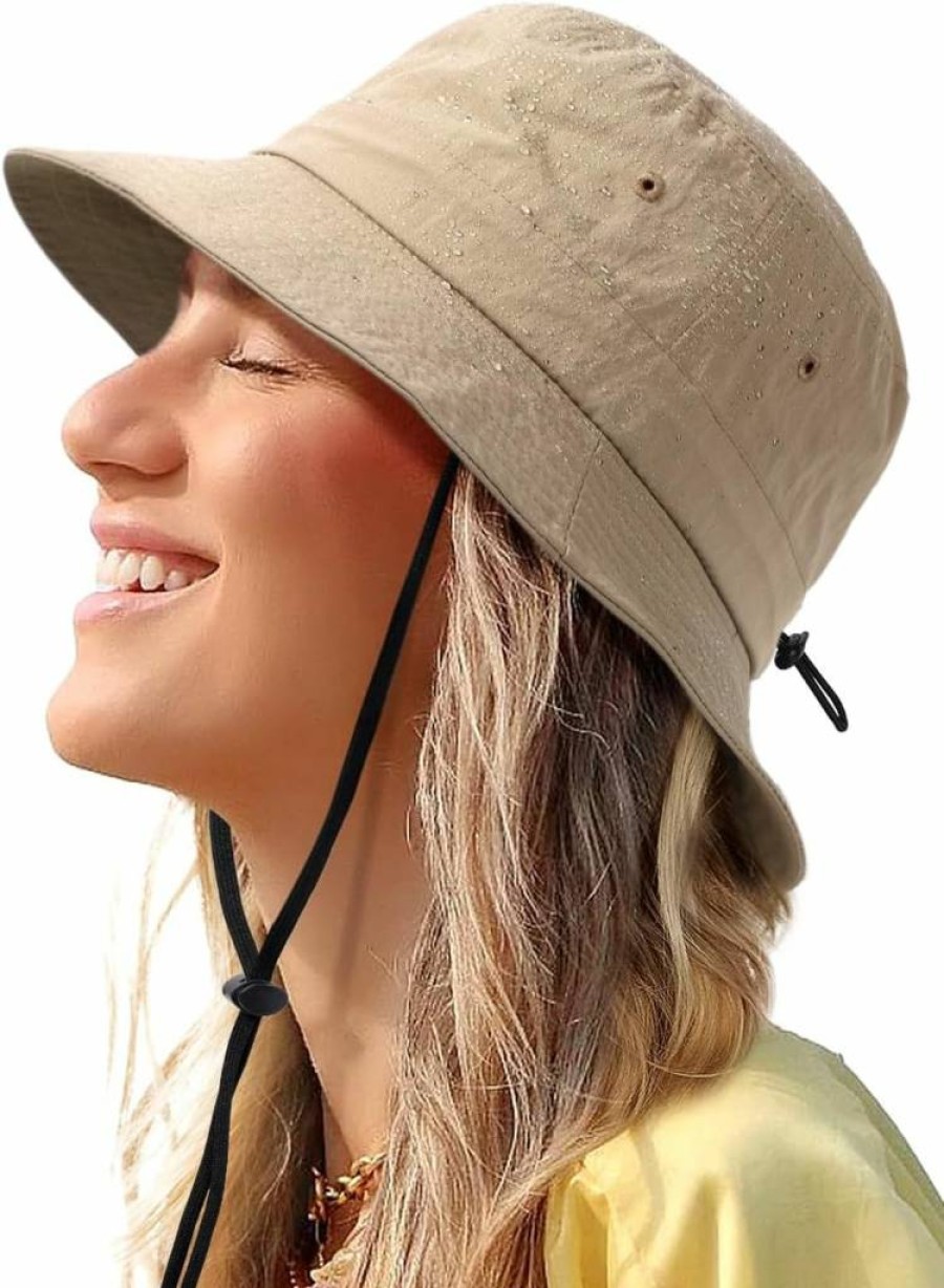 SHINCHIC Waterproof Sun Hat for Women & Men - UPF 50+ Wide Brim Boonie Hat, Foldable Summer Beach Hat for Fishing, Safari, and Outdoor Activities