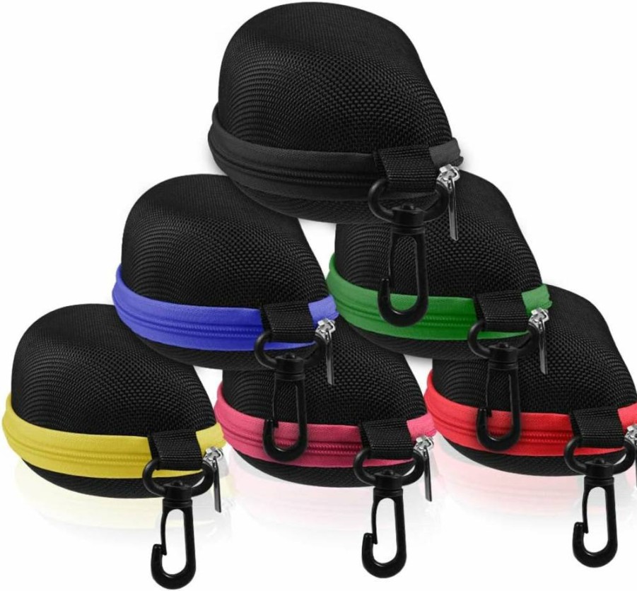 RayLove 3 Pack Zippered Sunglasses Case - Portable Travel Eyewear Holder with Hook for Men Women