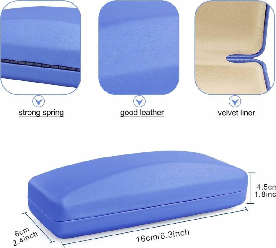 SMARTTOP Hard Shell Eyeglass Case with Microfiber Cleaning Cloth - Durable Protective Glasses Storage for Men & Women