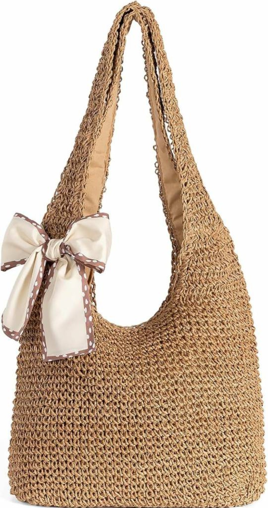 Shoowyees Handmade Raffia Straw Beach Bag for Women - Woven Tote Summer Purse, Vacation Holiday Gift 2025, Lightweight Mesh Beach Tote