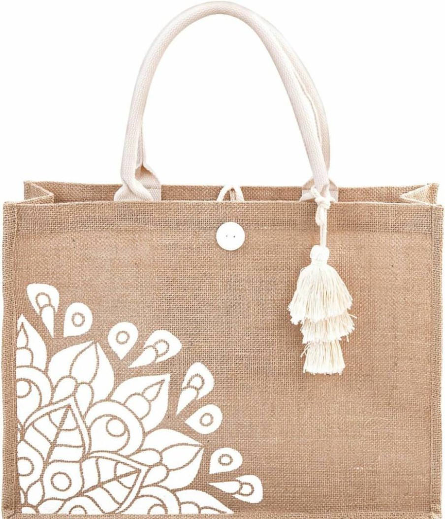 Itgowisa Straw Beach Tote Bag for Women - Waterproof Summer Vacation Pool Bag with Pockets & Tassel Handle