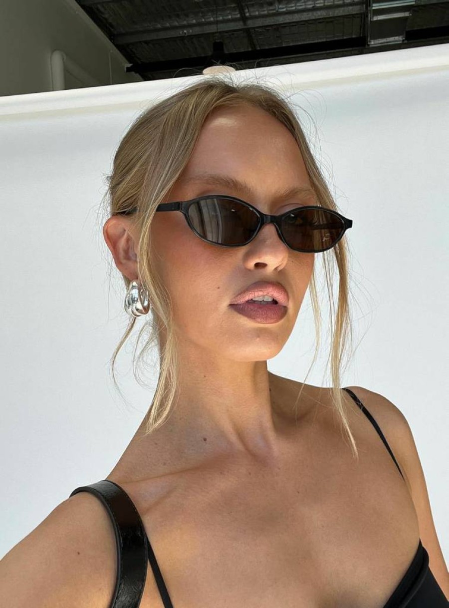GUVIVI Retro Oval Cat Eye Sunglasses for Women 90s Vintage UV Protection Lightweight Narrow Trendy Sun Glasses