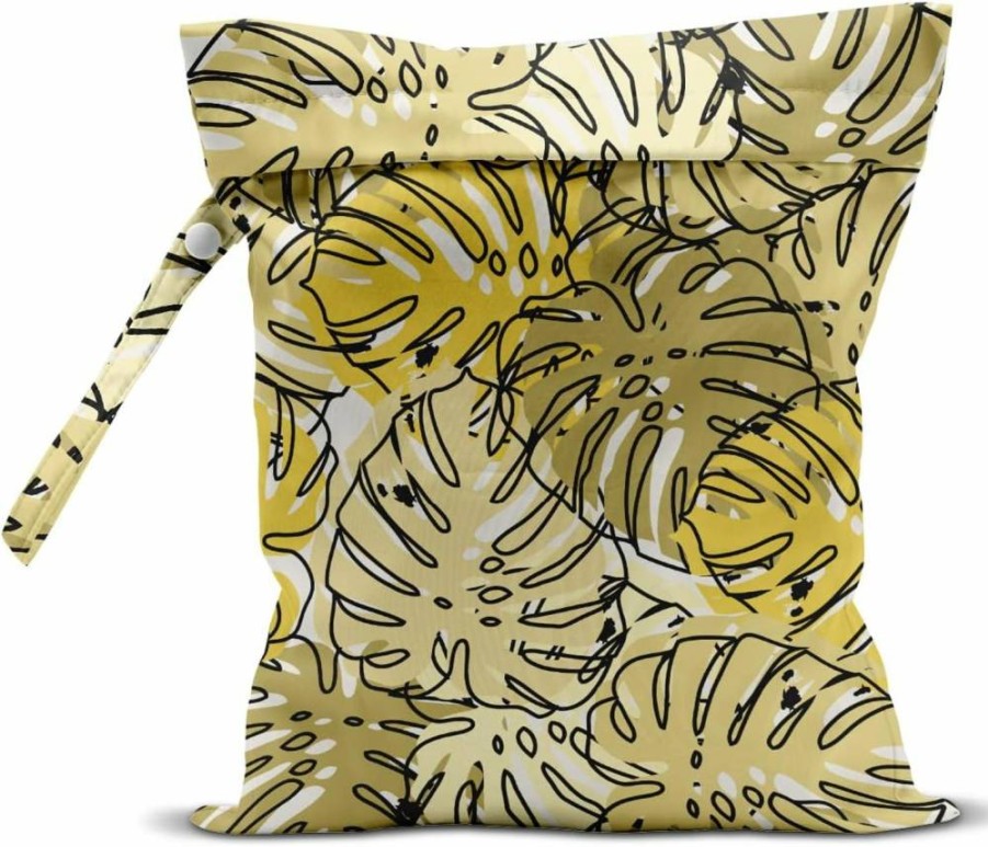 Zcyxuuw Waterproof Wet Dry Bag for Swimsuits, Beach, Gym & Travel - Tropical Palm Leaf Design