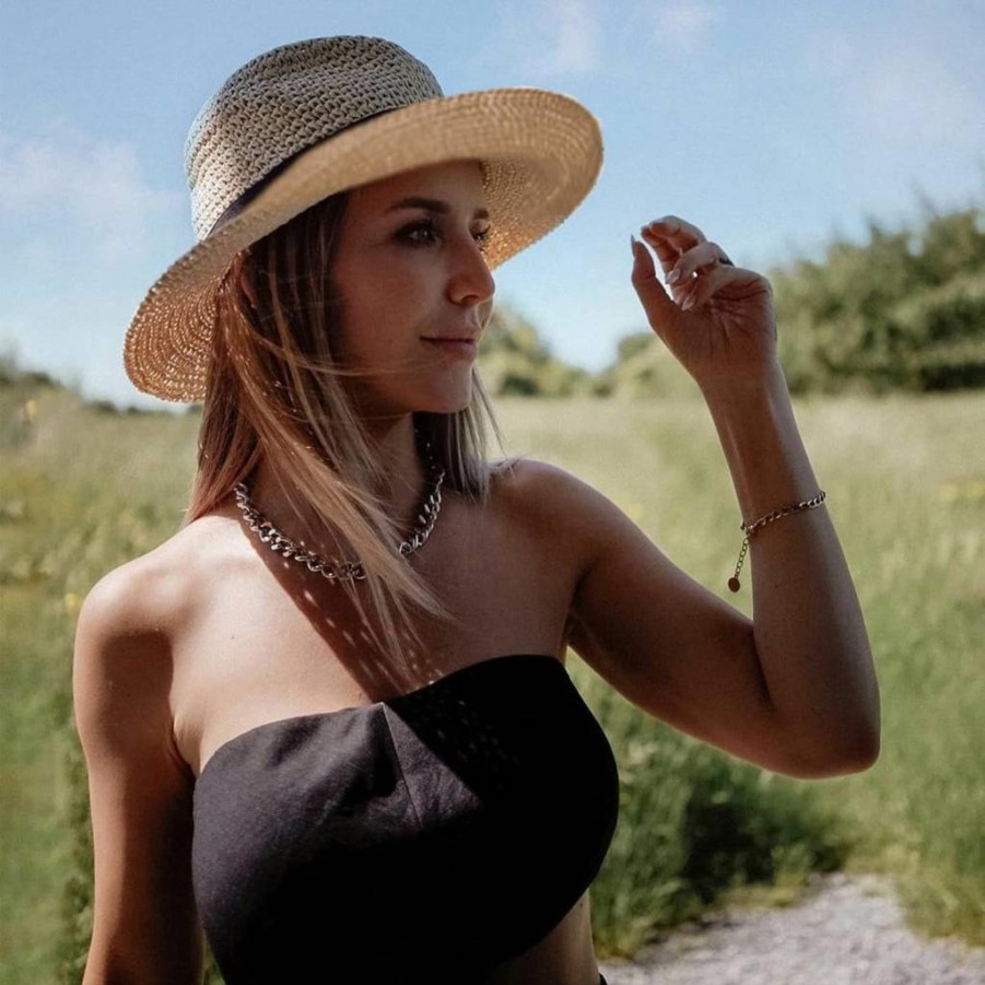 Cyiecw Women's Summer Wide Brim Floppy Sun Hat UPF 50 UV Protection Packable Straw Beach Hat for Travel