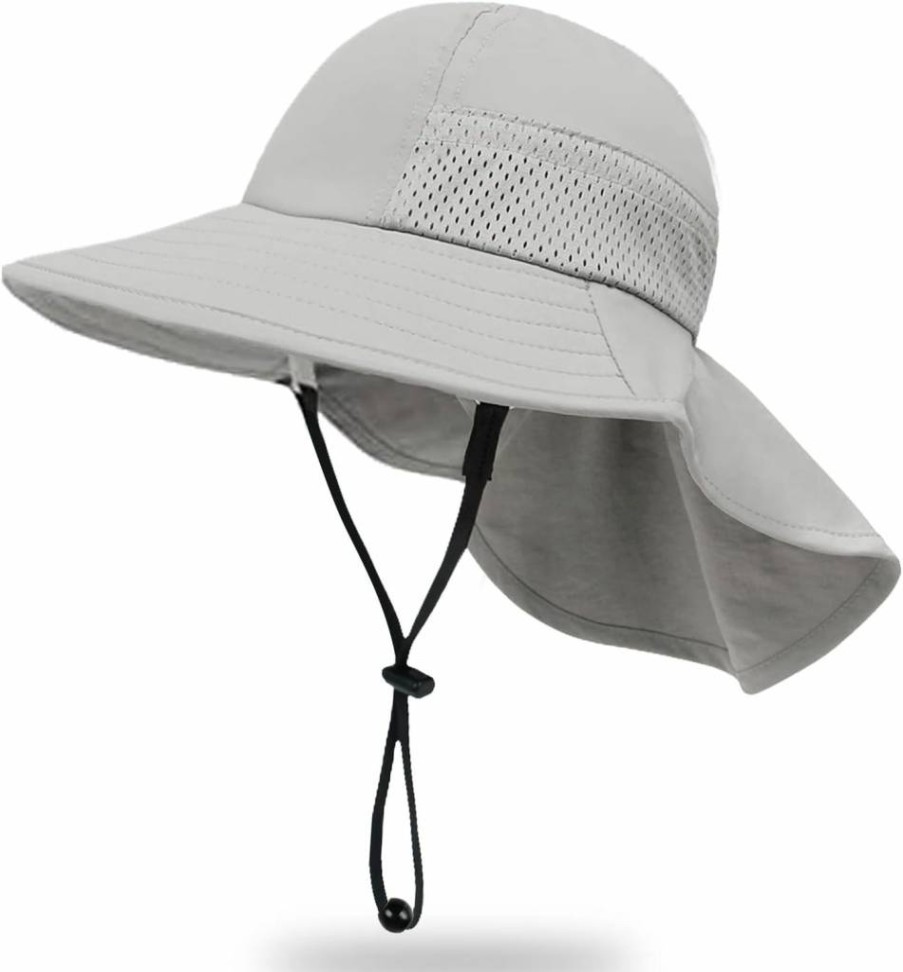 HONGTEYA UPF 50+ Baby Sun Hat for Toddlers 1-7 Years, Adjustable Wide Brim Summer Beach Hat for Boys & Girls
