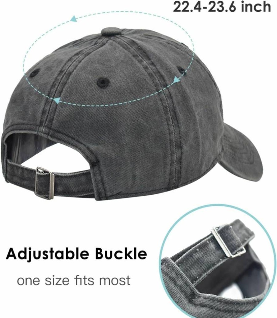 Century Star Distressed Cotton Baseball Cap for Men & Women - Adjustable Dad Hat for Golf, Running, Summer Outdoor Activities