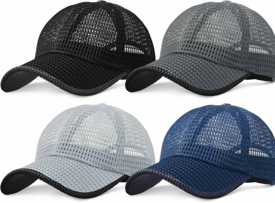 Foaincore Adjustable Breathable Mesh Baseball Cap for Men & Women - Summer Quick Dry Casual Trucker Hat