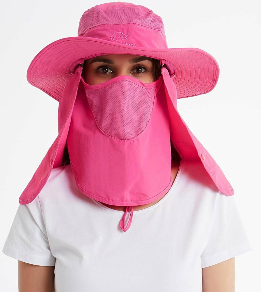 DDYOUTDOOR Summer Sun Protection Hat Wide Brim Fishing Cap with Neck Flap for Outdoor Activities