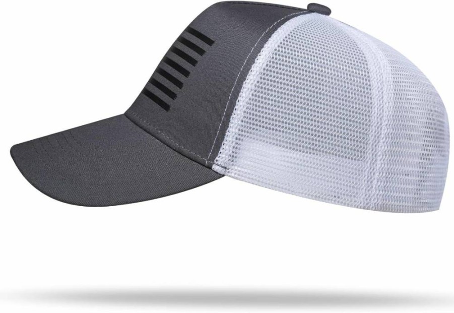 RONGJUN American Flag Snapback Trucker Hat - Adjustable Mesh Baseball Cap for Men & Women - Breathable Casual Wear Unisex Design