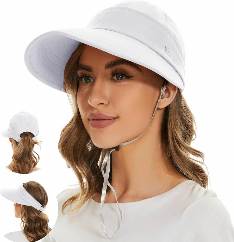 American Trends Women's 2-in-1 Packable Sun Hat with Zip-Off Visor - UPF Wide Brim Summer Beach & Golf Hat for UV Protection