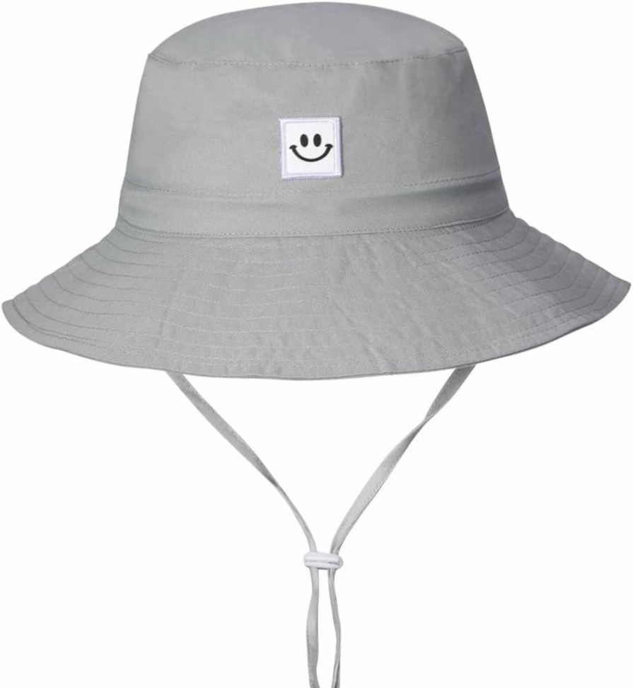 MaxNova UPF 50+ Baby Sun Hat with Smile Face - Adjustable Bucket Hat for Boys & Girls, Ages 0-7 Years, Toddler Sun Protection