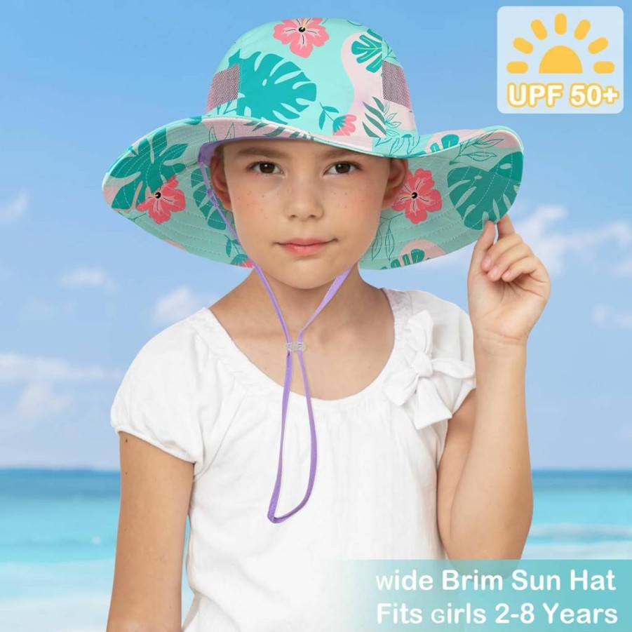 ICOSY Unicorn Bucket Sun Hat for Toddler Girls & Boys 2-8 Years, UPF 50+ UV Protection Wide Brim Summer Beach Hat