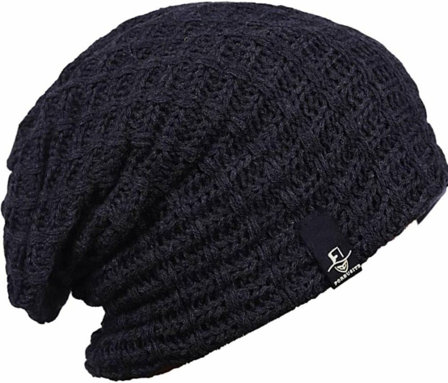 FORBUSITE Men's Oversized Slouchy Beanie Knit Cap for Winter and Summer - Soft Stretchable Unisex Skull Cap