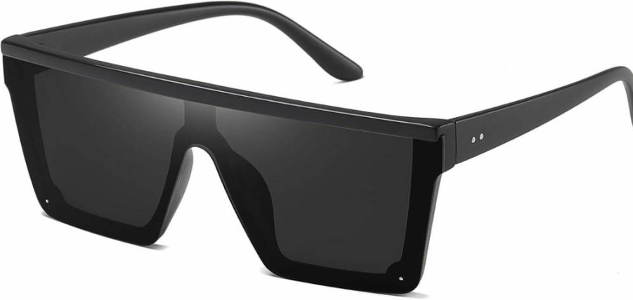 STORYCOAST Square Sunglasses for Women & Men - Fashion Big Frame Flat Top Mirror Lens UV Protection Sun Glasses