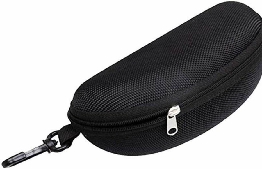 LERTREE Portable Waterproof Sunglasses Case with Zipper Hard Shell & Clip for Men Women - Durable Eyeglasses Storage Box for Travel Sports