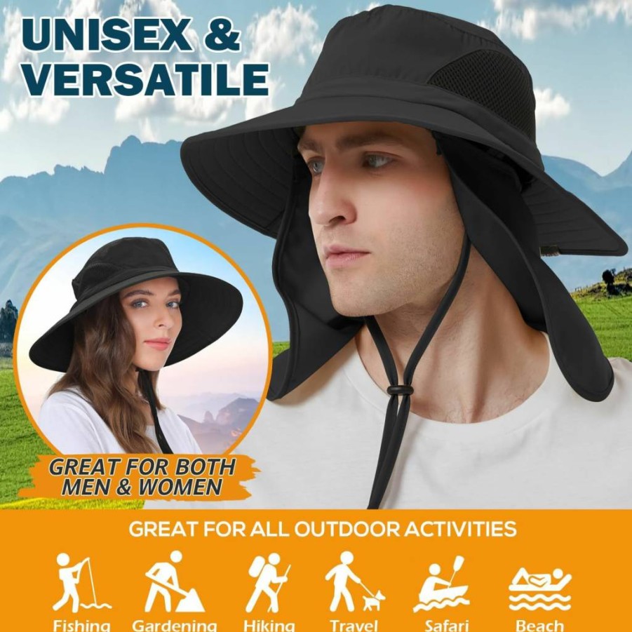 EINSKEY UPF 50+ Wide Brim Packable Sun Hat for Men & Women - Waterproof Bucket Hat for Fishing, Hiking, Beach, and Outdoor Activities