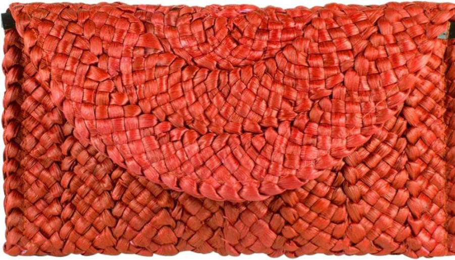 Freie Liebe Woven Straw Clutch Purse for Women - Summer Beach Envelope Handbag