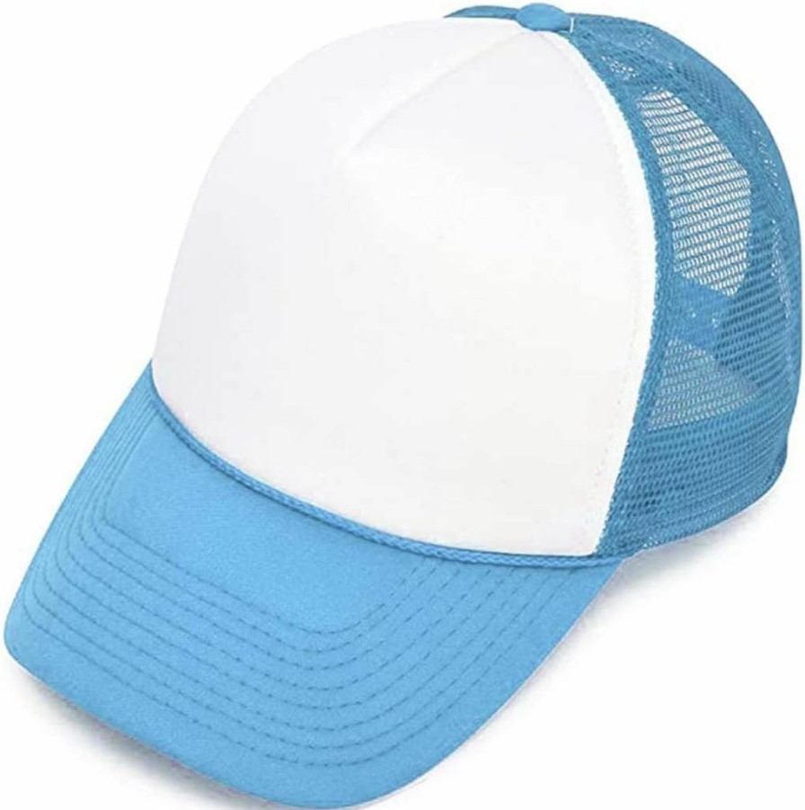 MR.R Snapback Trucker Hat - 2-Pack Sublimation Ready Polyester Mesh Caps, Adjustable Two-Tone Summer Hats for Men & Women