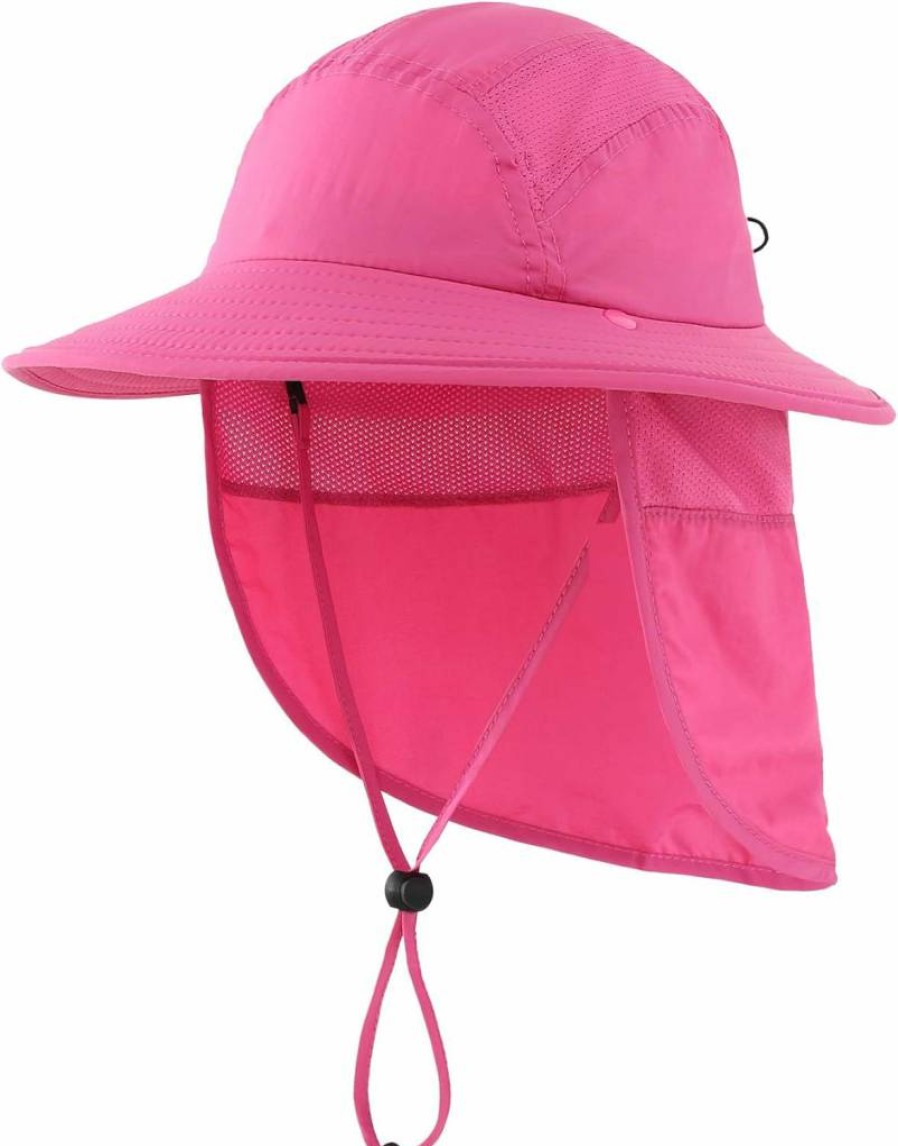 Home Prefer UPF 50+ Kids Sun Hat with Neck Flap - Wide Brim Summer Beach Bucket Hat for Boys, Girls, Toddlers - Safari Hat for Sun Protection